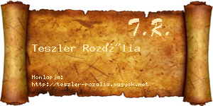 Teszler Rozália névjegykártya